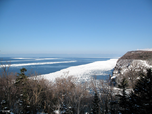 雪景色 北海道 冬 流氷 海氷 オホーツク海